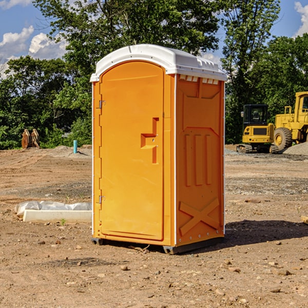 how can i report damages or issues with the portable restrooms during my rental period in Guilford County